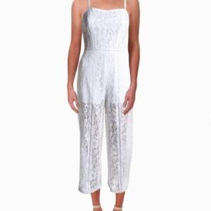 French Connection Helenie Lace Crop Jumpsuit Size 12